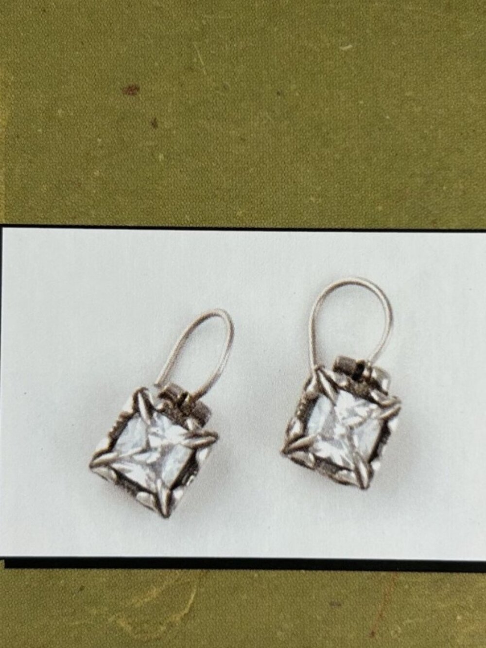*BRAND NEW*  Silpada Sterling Silver Uptown Cubic Zirconia Earrings W0975